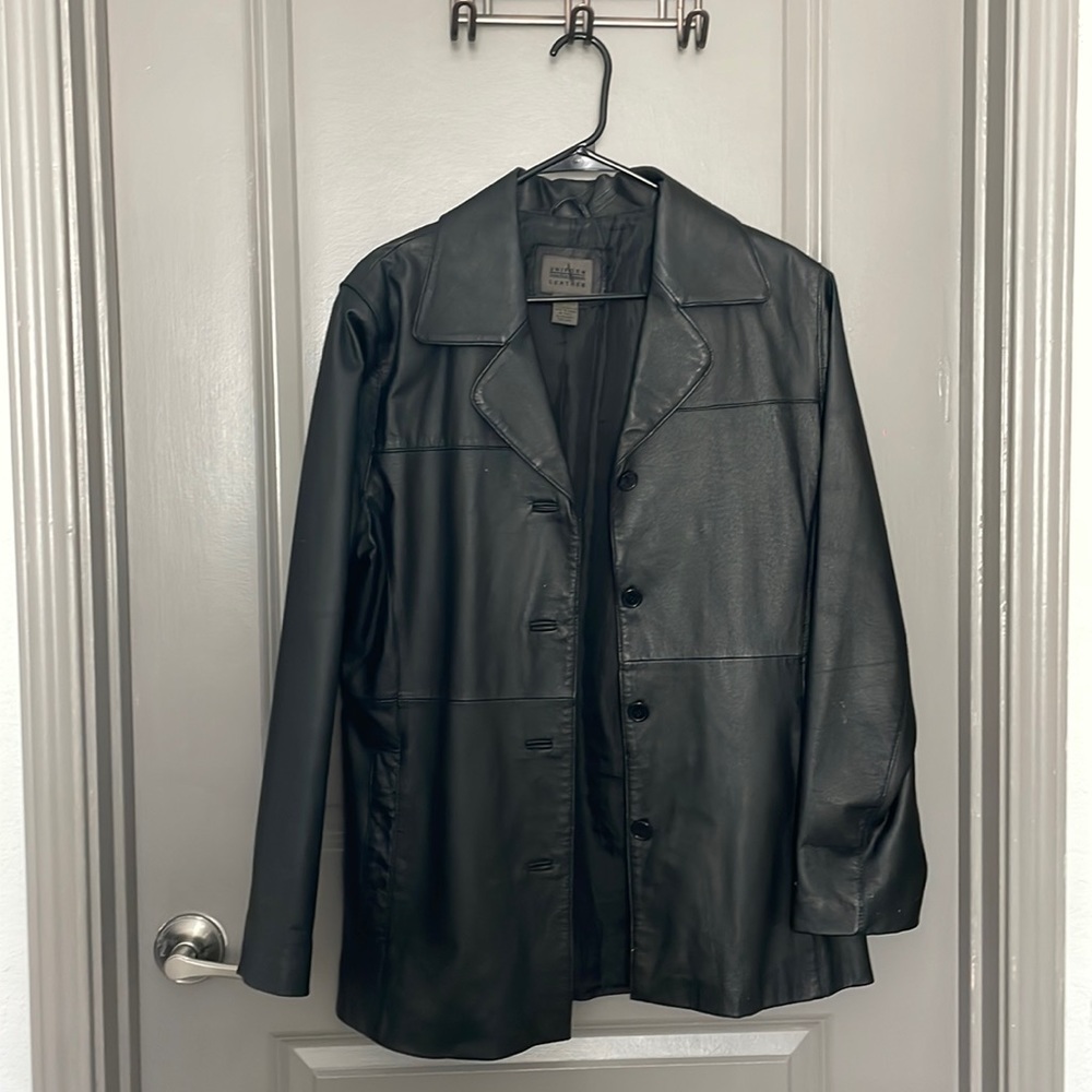 Vintage Leather Oversized Shacket